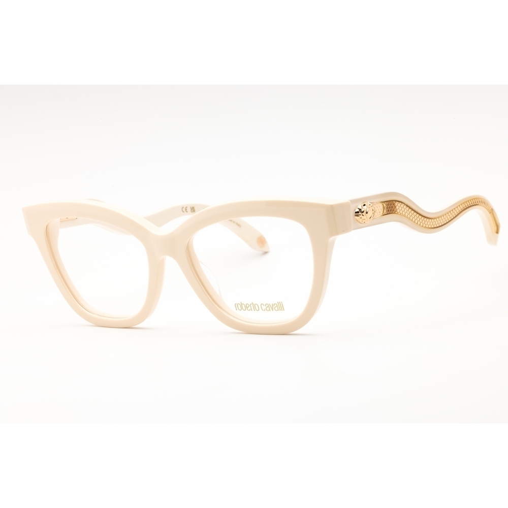Roberto Cavalli VRC072 Eyeglasses Beige Acetate Cat-Eye
